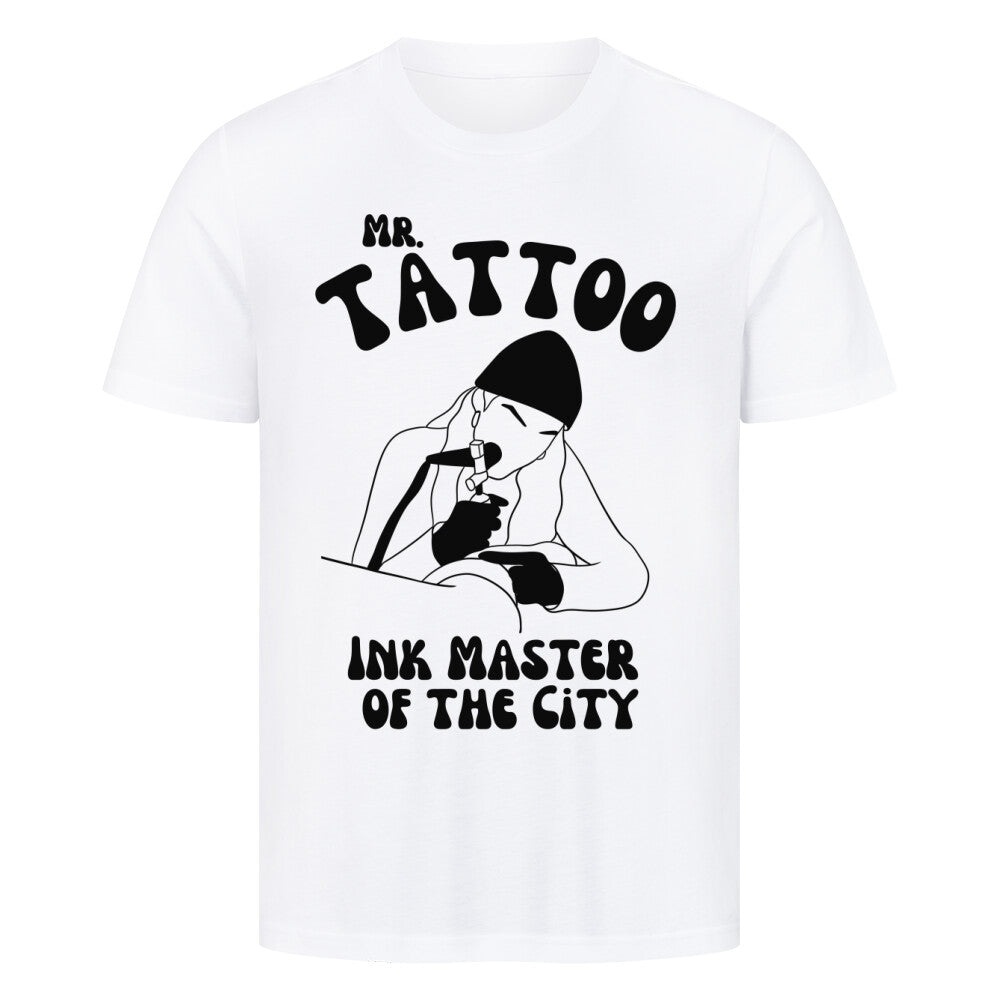 Mr. Tattoo  - Premium Shirt T-Shirt  S Weiß  Tattoo Fashion von inked-mafia.de. Dieses Teil gehört in jeden Kleiderschrank eines inked-rebels! Finde ideale Geschenke für Tätowierte, Tattoofans oder Tätowierer.