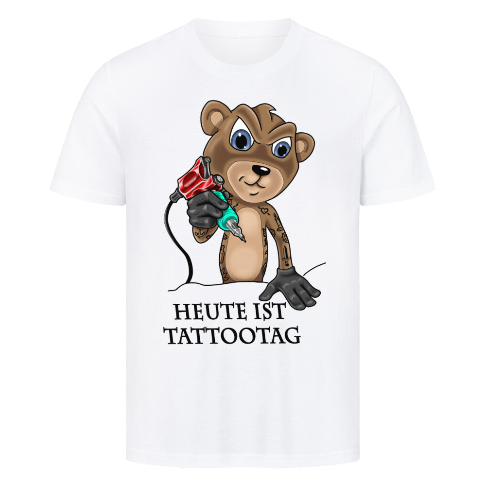 Tattootag - Premium Shirt T-Shirt  S Weiß  Tattoo Fashion von inked-mafia.de. Dieses Teil gehört in jeden Kleiderschrank eines inked-rebels! Finde ideale Geschenke für Tätowierte, Tattoofans oder Tätowierer.