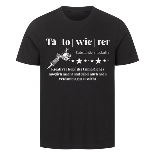 Tätowierer - Premium Shirt T-Shirt  S Schwarz  Tattoo Fashion von inked-mafia.de. Dieses Teil gehört in jeden Kleiderschrank eines inked-rebels! Finde ideale Geschenke für Tätowierte, Tattoofans oder Tätowierer.