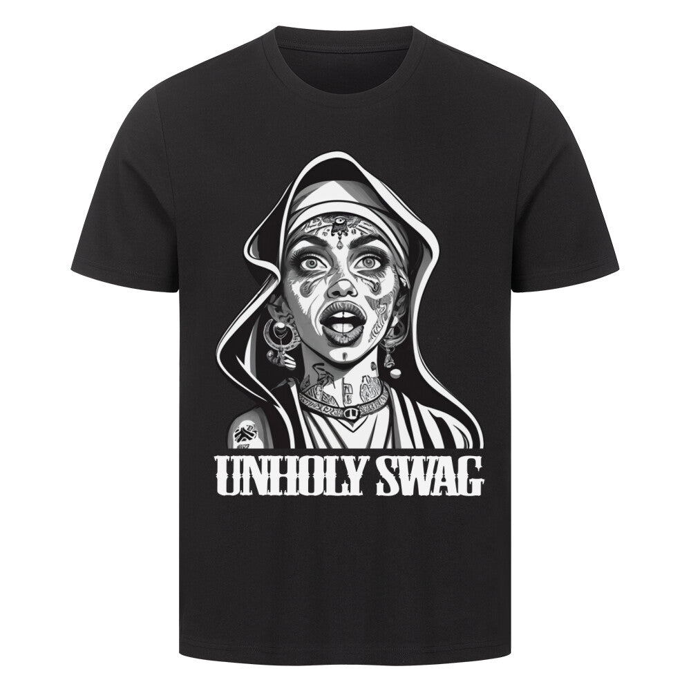 Unholy - Premium Shirt T-Shirt  S Schwarz  Tattoo Fashion von inked-mafia.de. Dieses Teil gehört in jeden Kleiderschrank eines inked-rebels! Finde ideale Geschenke für Tätowierte, Tattoofans oder Tätowierer.