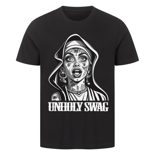 Unholy - Premium Shirt T-Shirt  S Schwarz  Tattoo Fashion von inked-mafia.de. Dieses Teil gehört in jeden Kleiderschrank eines inked-rebels! Finde ideale Geschenke für Tätowierte, Tattoofans oder Tätowierer.