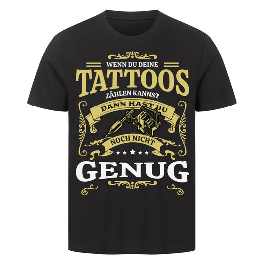 Zählen - Premium Shirt T-Shirt  S Schwarz  Tattoo Fashion von inked-mafia.de. Dieses Teil gehört in jeden Kleiderschrank eines inked-rebels! Finde ideale Geschenke für Tätowierte, Tattoofans oder Tätowierer.