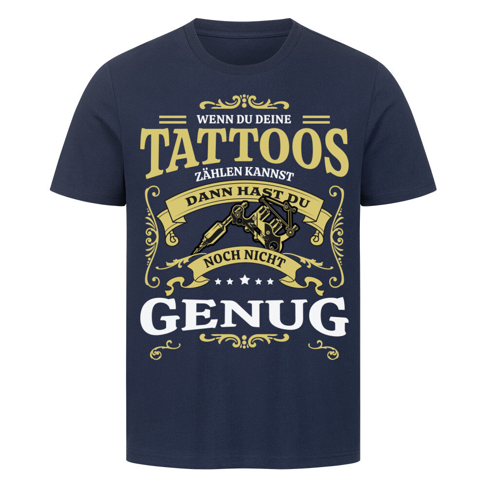 Zählen - Premium Shirt T-Shirt  S Navy Blue  Tattoo Fashion von inked-mafia.de. Dieses Teil gehört in jeden Kleiderschrank eines inked-rebels! Finde ideale Geschenke für Tätowierte, Tattoofans oder Tätowierer.