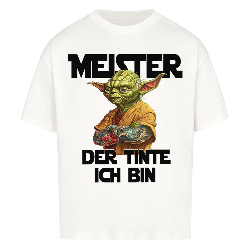 Meister der Tinte - Heavy Oversized Shirt T-Shirt  XS Weiß  Tattoo Fashion von inked-mafia.de. Dieses Teil gehört in jeden Kleiderschrank eines inked-rebels! Finde ideale Geschenke für Tätowierte, Tattoofans oder Tätowierer.