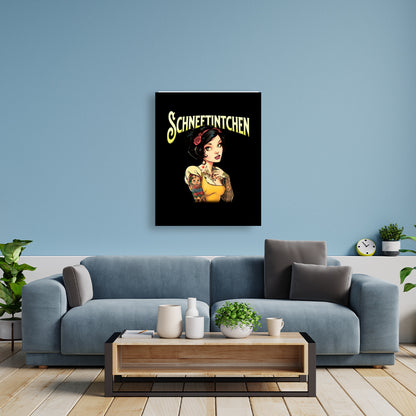 Schneetintchen - Poster Poster  60cm x 80cm   Tattoo Fashion von inked-mafia.de. Dieses Teil gehört in jeden Kleiderschrank eines inked-rebels! Finde ideale Geschenke für Tätowierte, Tattoofans oder Tätowierer.