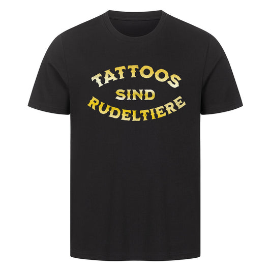 Rudeltiere - Premium Shirt T-Shirt  S Schwarz  Tattoo Fashion von inked-mafia.de. Dieses Teil gehört in jeden Kleiderschrank eines inked-rebels! Finde ideale Geschenke für Tätowierte, Tattoofans oder Tätowierer.