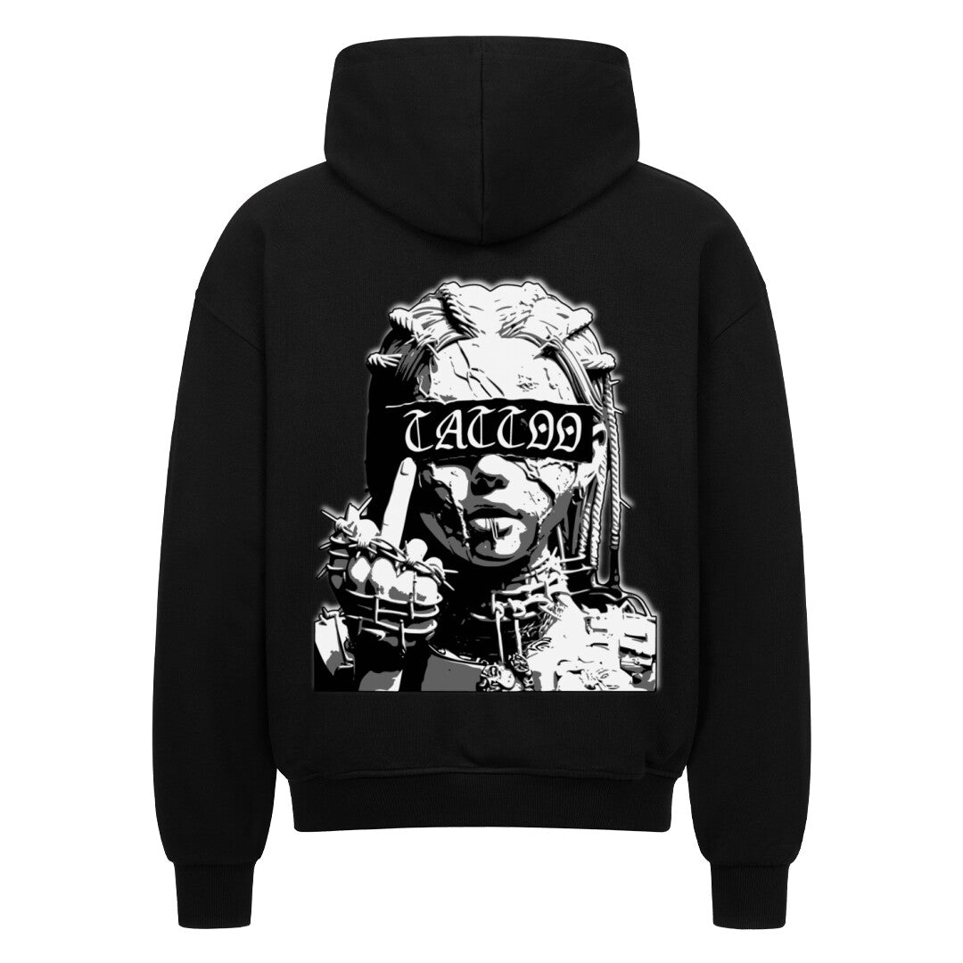 Tattoo Digga - Heavy Oversized Backprint Zipper Hoodie  S Schwarz  Tattoo Fashion von inked-mafia.de. Dieses Teil gehört in jeden Kleiderschrank eines inked-rebels! Finde ideale Geschenke für Tätowierte, Tattoofans oder Tätowierer.