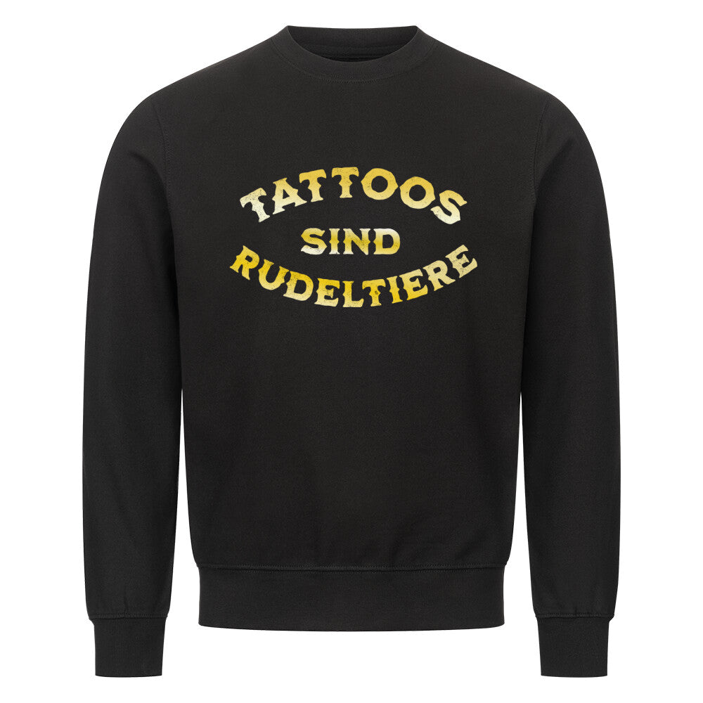 Rudeltiere - Sweatshirt Sweatshirt  S Schwarz  Tattoo Fashion von inked-mafia.de. Dieses Teil gehört in jeden Kleiderschrank eines inked-rebels! Finde ideale Geschenke für Tätowierte, Tattoofans oder Tätowierer.