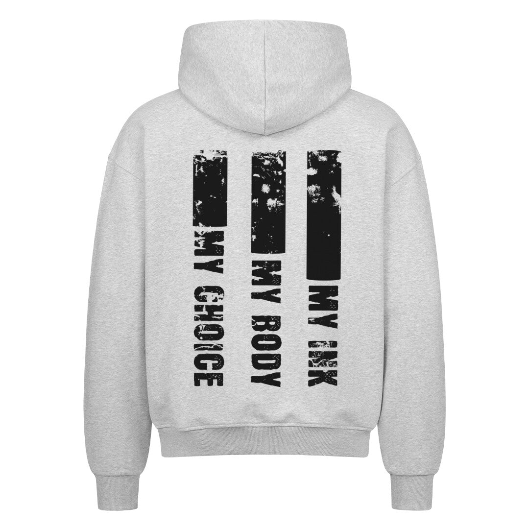 My Ink - Heavy Oversized Backprint Zipper Hoodie  S Grau  Tattoo Fashion von inked-mafia.de. Dieses Teil gehört in jeden Kleiderschrank eines inked-rebels! Finde ideale Geschenke für Tätowierte, Tattoofans oder Tätowierer.