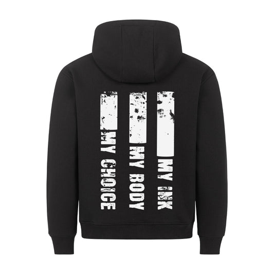 My Ink - Backprint Hoodie Hoodie  S Schwarz  Tattoo Fashion von inked-mafia.de. Dieses Teil gehört in jeden Kleiderschrank eines inked-rebels! Finde ideale Geschenke für Tätowierte, Tattoofans oder Tätowierer.