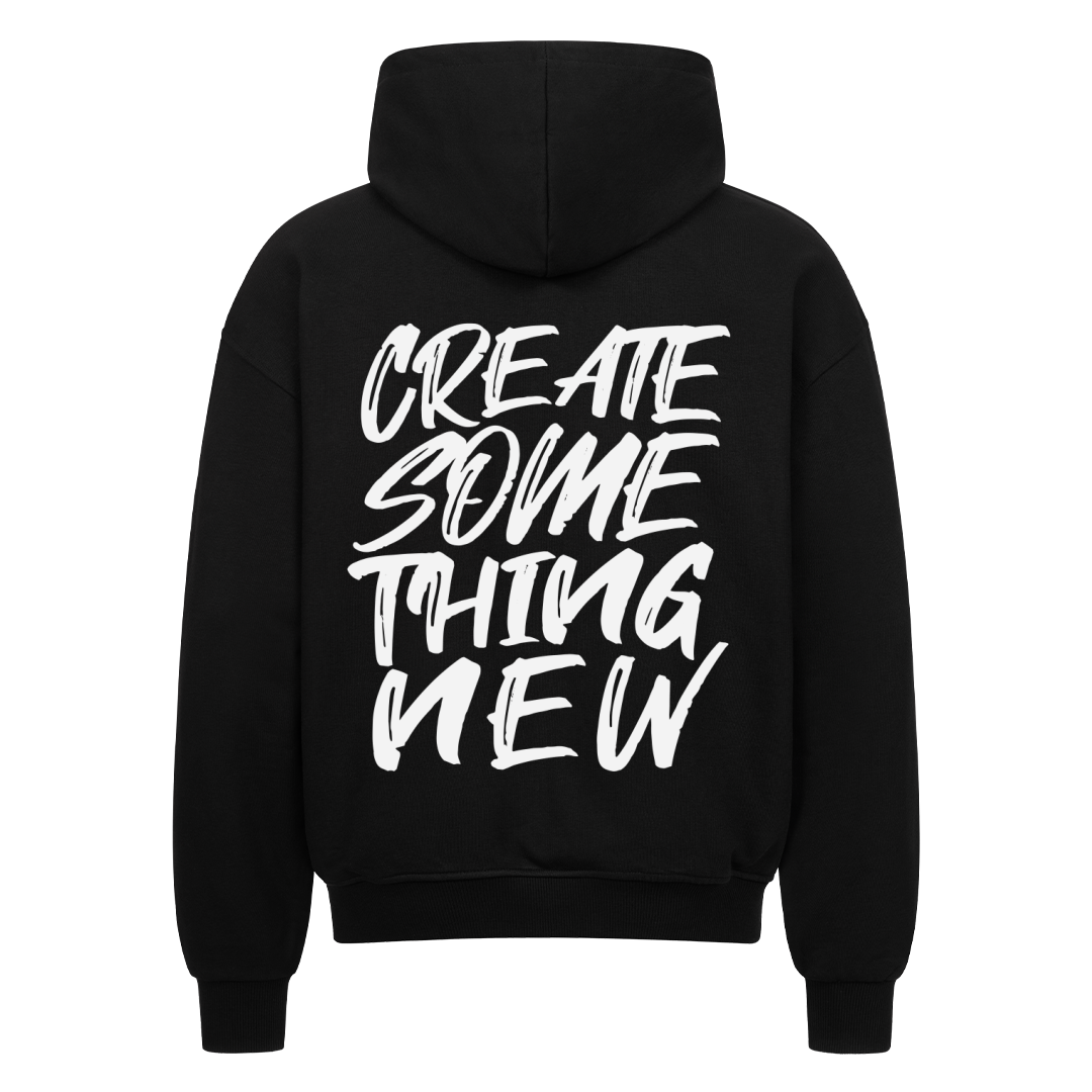 Create something new - Heavy Oversized Backprint Zipper Hoodie  S Schwarz  Tattoo Fashion von inked-mafia.de. Dieses Teil gehört in jeden Kleiderschrank eines inked-rebels! Finde ideale Geschenke für Tätowierte, Tattoofans oder Tätowierer.