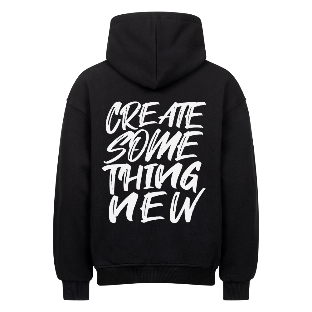 Create something new - Heavy Oversized Backprint Hoodie Hoodie  XS Schwarz  Tattoo Fashion von inked-mafia.de. Dieses Teil gehört in jeden Kleiderschrank eines inked-rebels! Finde ideale Geschenke für Tätowierte, Tattoofans oder Tätowierer.