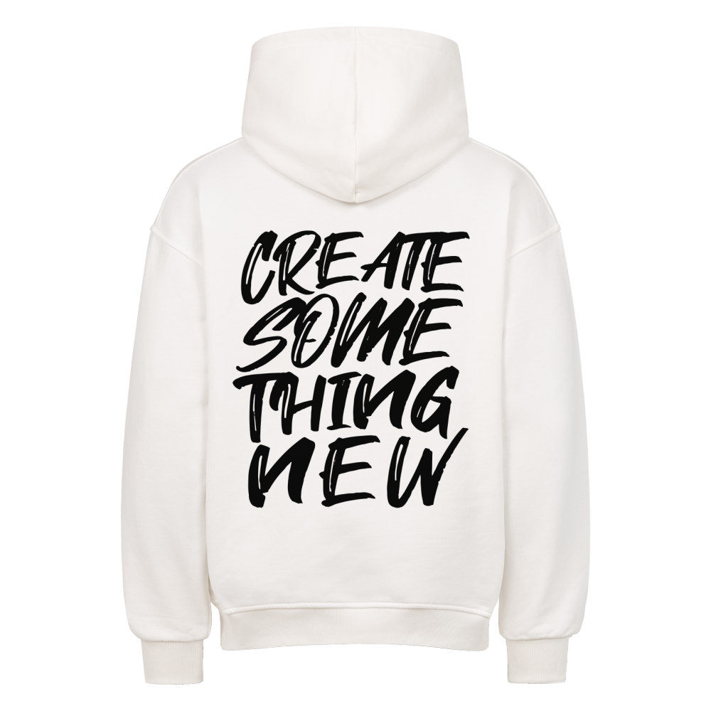 Create something new - Heavy Oversized Backprint Hoodie Hoodie  XS Weiß  Tattoo Fashion von inked-mafia.de. Dieses Teil gehört in jeden Kleiderschrank eines inked-rebels! Finde ideale Geschenke für Tätowierte, Tattoofans oder Tätowierer.