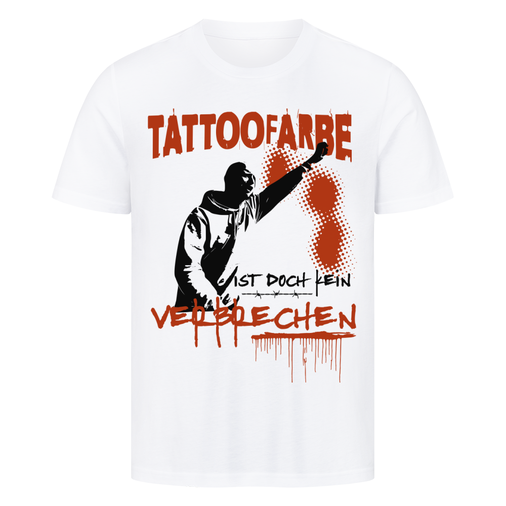 Tattoofarbe - Premium Shirt T-Shirt  S Weiß  Tattoo Fashion von inked-mafia.de. Dieses Teil gehört in jeden Kleiderschrank eines inked-rebels! Finde ideale Geschenke für Tätowierte, Tattoofans oder Tätowierer.