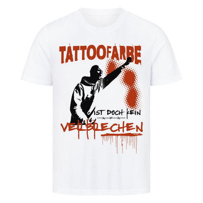 Tattoofarbe - Premium Shirt T-Shirt  S Weiß  Tattoo Fashion von inked-mafia.de. Dieses Teil gehört in jeden Kleiderschrank eines inked-rebels! Finde ideale Geschenke für Tätowierte, Tattoofans oder Tätowierer.