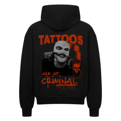 Criminal - Heavy Oversized Backprint Zipper Hoodie  S Schwarz  Tattoo Fashion von inked-mafia.de. Dieses Teil gehört in jeden Kleiderschrank eines inked-rebels! Finde ideale Geschenke für Tätowierte, Tattoofans oder Tätowierer.