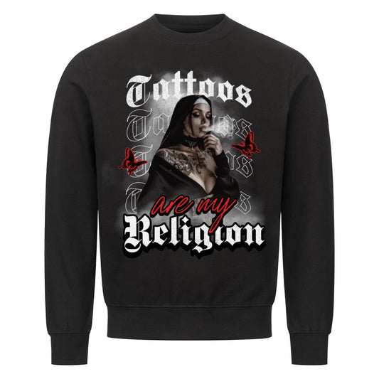 Religion - Sweatshirt Sweatshirt  S Schwarz  Tattoo Fashion von inked-mafia.de. Dieses Teil gehört in jeden Kleiderschrank eines inked-rebels! Finde ideale Geschenke für Tätowierte, Tattoofans oder Tätowierer.