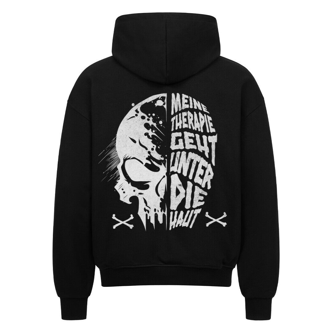 Unter die Haut - Heavy Oversized Backprint Zipper Hoodie  S Schwarz  Tattoo Fashion von inked-mafia.de. Dieses Teil gehört in jeden Kleiderschrank eines inked-rebels! Finde ideale Geschenke für Tätowierte, Tattoofans oder Tätowierer.