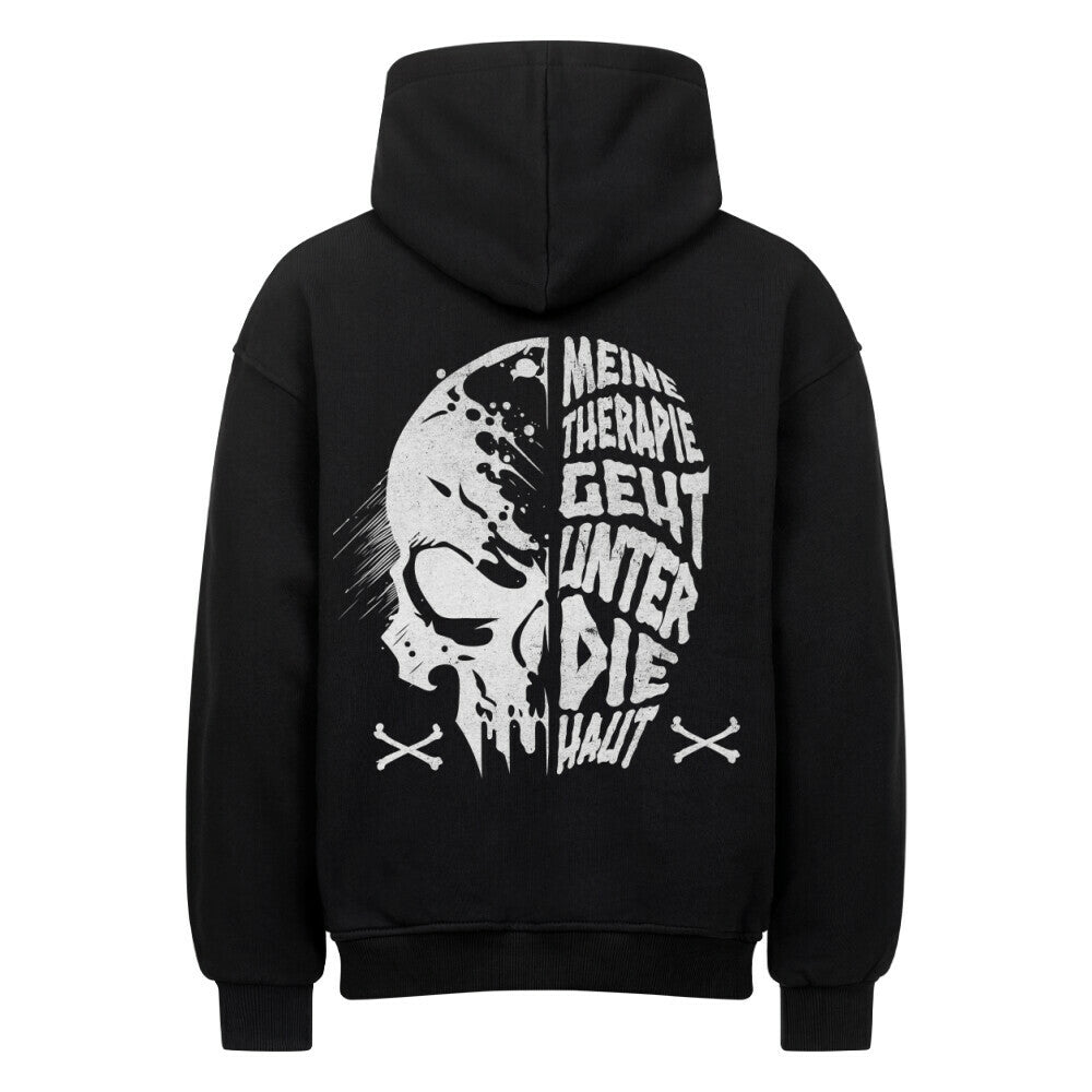 Unter die Haut - Heavy Oversized Backprint Hoodie Hoodie  XS Schwarz  Tattoo Fashion von inked-mafia.de. Dieses Teil gehört in jeden Kleiderschrank eines inked-rebels! Finde ideale Geschenke für Tätowierte, Tattoofans oder Tätowierer.