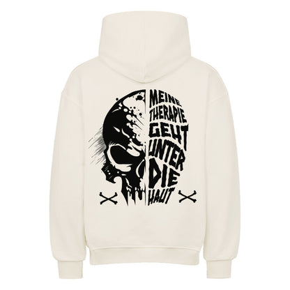 Unter die Haut - Heavy Oversized Backprint Hoodie Hoodie  XS Beige  Tattoo Fashion von inked-mafia.de. Dieses Teil gehört in jeden Kleiderschrank eines inked-rebels! Finde ideale Geschenke für Tätowierte, Tattoofans oder Tätowierer.