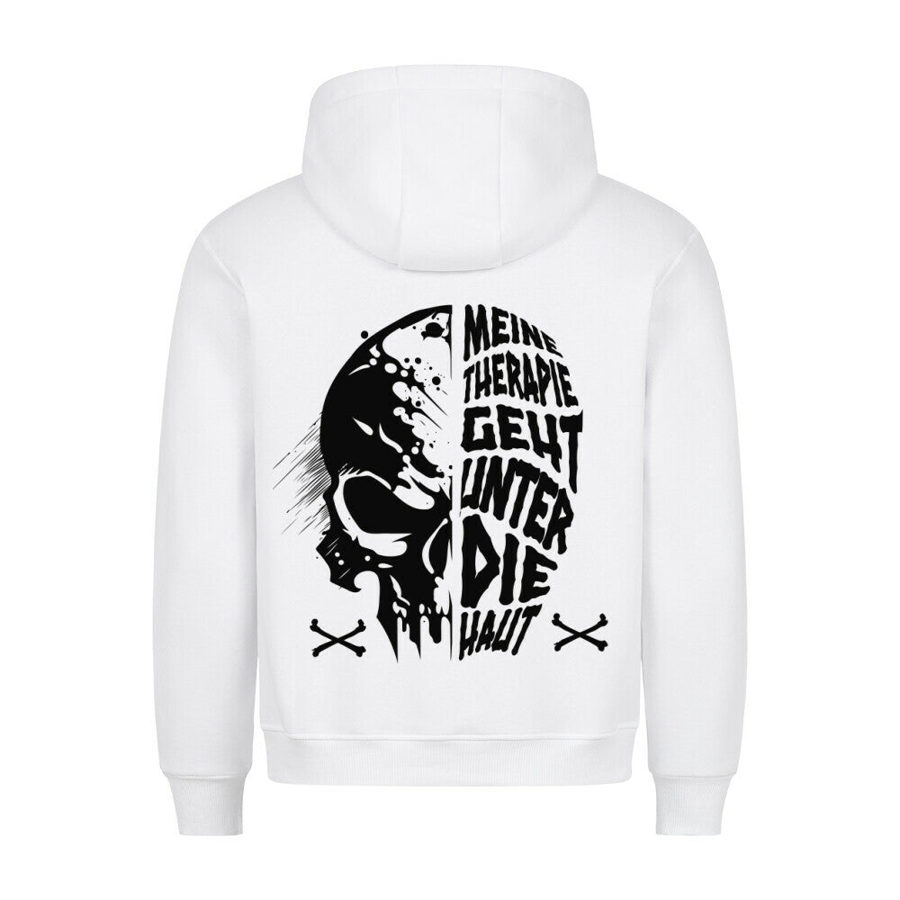 Unter die Haut - Backprint Hoodie Hoodie  S Weiß  Tattoo Fashion von inked-mafia.de. Dieses Teil gehört in jeden Kleiderschrank eines inked-rebels! Finde ideale Geschenke für Tätowierte, Tattoofans oder Tätowierer.