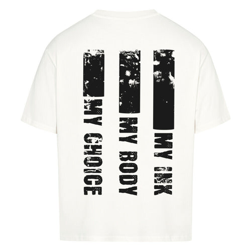 My Ink - Heavy Oversized Backprint Shirt T-Shirt  XS Weiß  Tattoo Fashion von inked-mafia.de. Dieses Teil gehört in jeden Kleiderschrank eines inked-rebels! Finde ideale Geschenke für Tätowierte, Tattoofans oder Tätowierer.