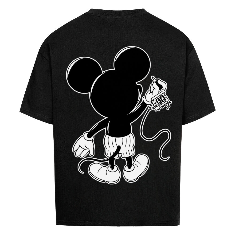 Inking Mouse - Heavy Backprint Oversized Shirt T-Shirt  XS Schwarz  Tattoo Fashion von inked-mafia.de. Dieses Teil gehört in jeden Kleiderschrank eines inked-rebels! Finde ideale Geschenke für Tätowierte, Tattoofans oder Tätowierer.