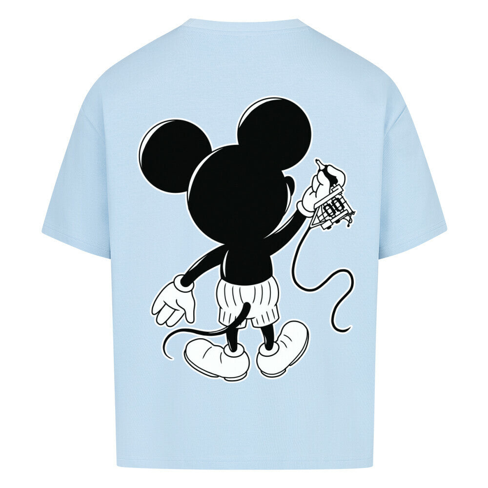 Inking Mouse - Heavy Backprint Oversized Shirt T-Shirt  XS Hellblau  Tattoo Fashion von inked-mafia.de. Dieses Teil gehört in jeden Kleiderschrank eines inked-rebels! Finde ideale Geschenke für Tätowierte, Tattoofans oder Tätowierer.
