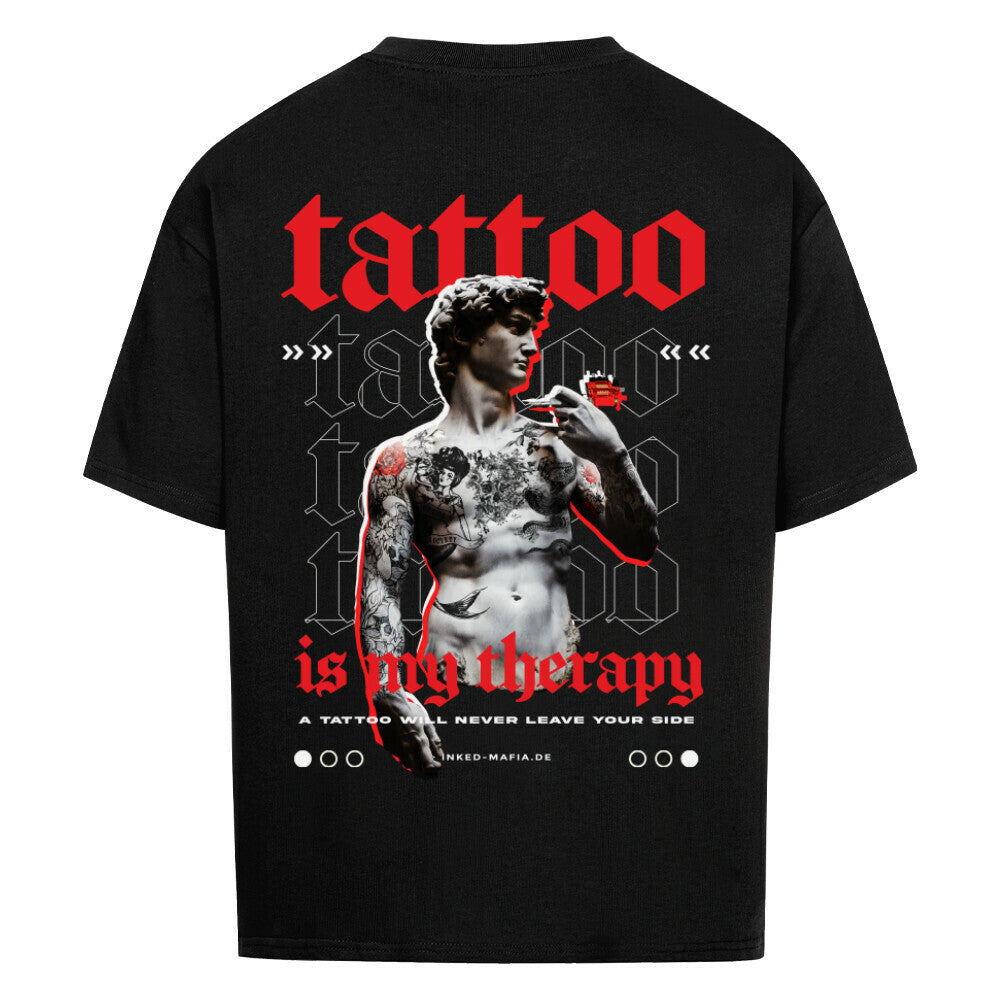 Therapy - Heavy Oversized Backprint Shirt T-Shirt  XS Schwarz  Tattoo Fashion von inked-mafia.de. Dieses Teil gehört in jeden Kleiderschrank eines inked-rebels! Finde ideale Geschenke für Tätowierte, Tattoofans oder Tätowierer.