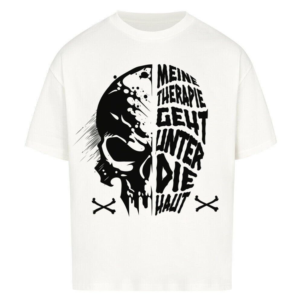 Unter die Haut - Heavy Oversized Shirt T-Shirt  XS Weiß  Tattoo Fashion von inked-mafia.de. Dieses Teil gehört in jeden Kleiderschrank eines inked-rebels! Finde ideale Geschenke für Tätowierte, Tattoofans oder Tätowierer.