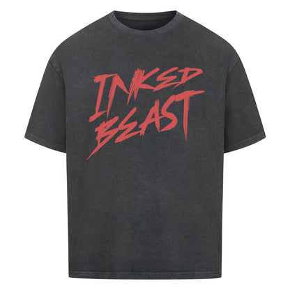 Inked Beast - Heavy Oversized Shirt T-Shirt  XS Washed Black  Tattoo Fashion von inked-mafia.de. Dieses Teil gehört in jeden Kleiderschrank eines inked-rebels! Finde ideale Geschenke für Tätowierte, Tattoofans oder Tätowierer.
