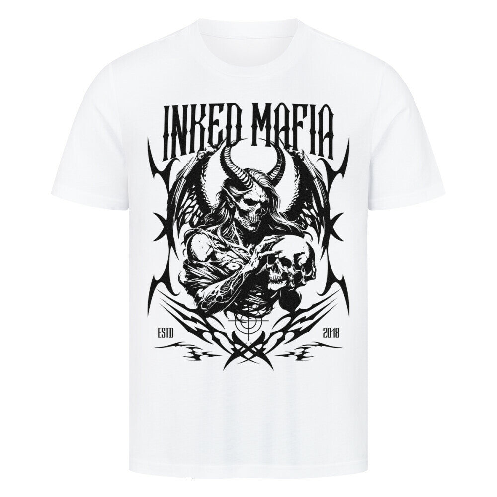 Devil - Premium Shirt T-Shirt  S Weiß  Tattoo Fashion von inked-mafia.de. Dieses Teil gehört in jeden Kleiderschrank eines inked-rebels! Finde ideale Geschenke für Tätowierte, Tattoofans oder Tätowierer.