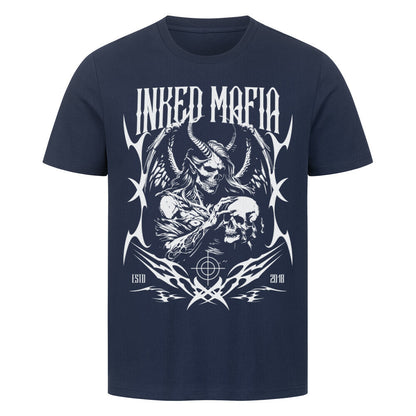 Devil - Premium Shirt T-Shirt  S Navy Blue  Tattoo Fashion von inked-mafia.de. Dieses Teil gehört in jeden Kleiderschrank eines inked-rebels! Finde ideale Geschenke für Tätowierte, Tattoofans oder Tätowierer.