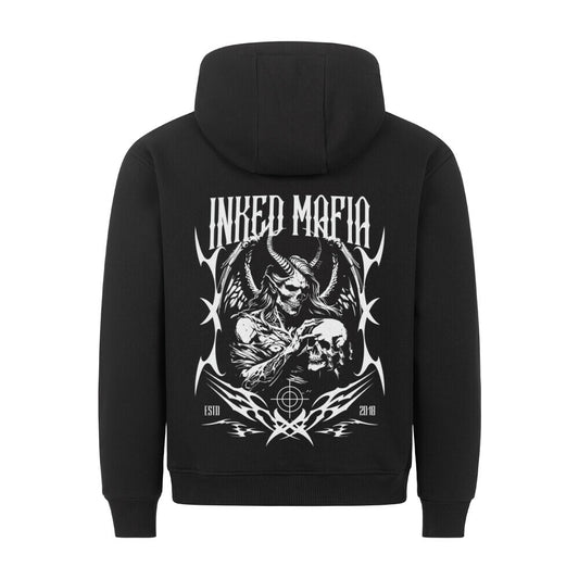 Devil - Backprint Hoodie Hoodie  S Schwarz  Tattoo Fashion von inked-mafia.de. Dieses Teil gehört in jeden Kleiderschrank eines inked-rebels! Finde ideale Geschenke für Tätowierte, Tattoofans oder Tätowierer.