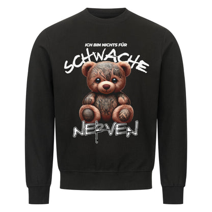 Schwache Nerven - Sweatshirt Sweatshirt  S Schwarz  Tattoo Fashion von inked-mafia.de. Dieses Teil gehört in jeden Kleiderschrank eines inked-rebels! Finde ideale Geschenke für Tätowierte, Tattoofans oder Tätowierer.