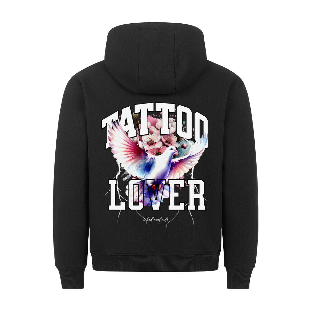 Tattoolover - Backprint Hoodie Hoodie  S Schwarz  Tattoo Fashion von inked-mafia.de. Dieses Teil gehört in jeden Kleiderschrank eines inked-rebels! Finde ideale Geschenke für Tätowierte, Tattoofans oder Tätowierer.