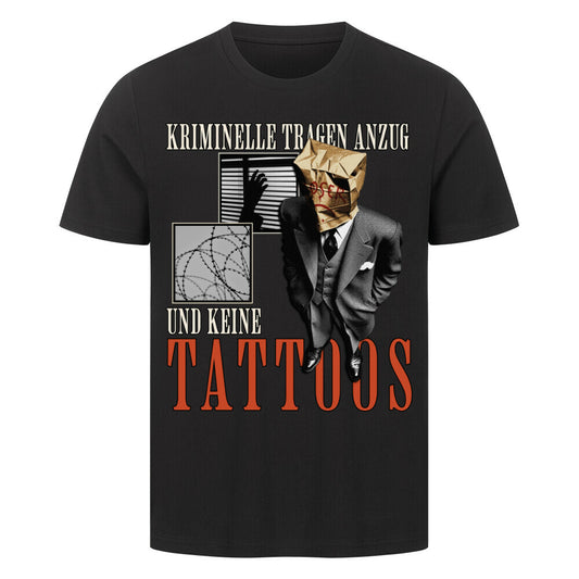 Anzug - Premium Shirt T-Shirt  S Schwarz  Tattoo Fashion von inked-mafia.de. Dieses Teil gehört in jeden Kleiderschrank eines inked-rebels! Finde ideale Geschenke für Tätowierte, Tattoofans oder Tätowierer.