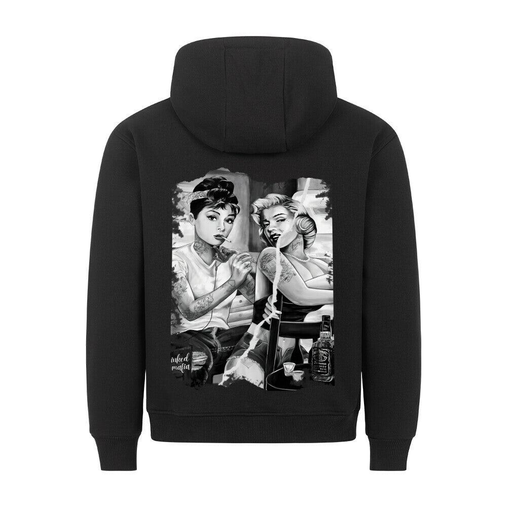 Old Style - Backprint Hoodie Hoodie  S Schwarz  Tattoo Fashion von inked-mafia.de. Dieses Teil gehört in jeden Kleiderschrank eines inked-rebels! Finde ideale Geschenke für Tätowierte, Tattoofans oder Tätowierer.