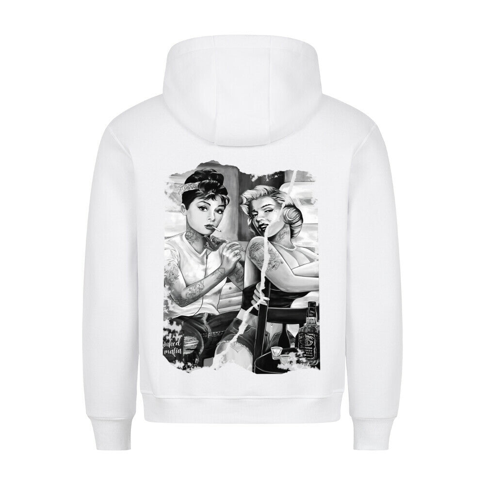 Old Style - Backprint Hoodie Hoodie  S Weiß  Tattoo Fashion von inked-mafia.de. Dieses Teil gehört in jeden Kleiderschrank eines inked-rebels! Finde ideale Geschenke für Tätowierte, Tattoofans oder Tätowierer.