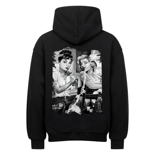 Old Style - Heavy Oversized Backprint Hoodie Hoodie  XS Schwarz  Tattoo Fashion von inked-mafia.de. Dieses Teil gehört in jeden Kleiderschrank eines inked-rebels! Finde ideale Geschenke für Tätowierte, Tattoofans oder Tätowierer.