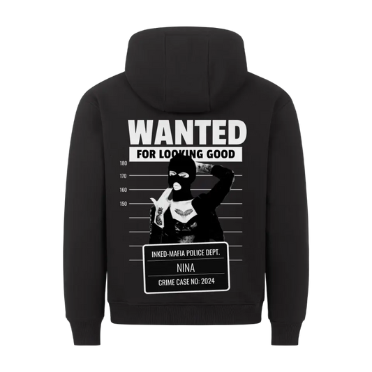 Wanted - Backprint Hoodie Customizer  Backprint Hoodie Schwarz S Tattoo Fashion von inked-mafia.de. Dieses Teil gehört in jeden Kleiderschrank eines inked-rebels! Finde ideale Geschenke für Tätowierte, Tattoofans oder Tätowierer.