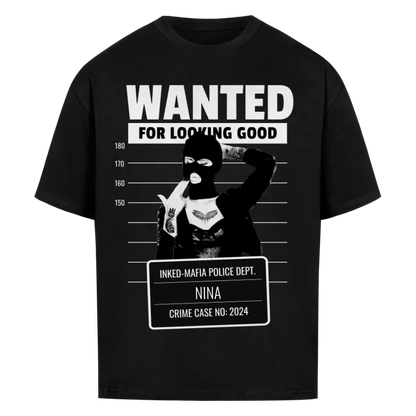 Wanted - Heavy Oversized Shirt Customizer  Heavy Oversized Shirt Black 4XL Tattoo Fashion von inked-mafia.de. Dieses Teil gehört in jeden Kleiderschrank eines inked-rebels! Finde ideale Geschenke für Tätowierte, Tattoofans oder Tätowierer.