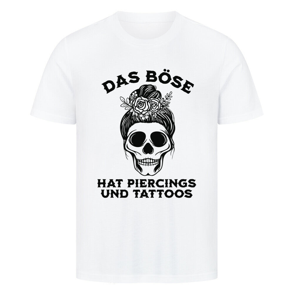 Das Böse - Premium Shirt T-Shirt  S Weiß  Tattoo Fashion von inked-mafia.de. Dieses Teil gehört in jeden Kleiderschrank eines inked-rebels! Finde ideale Geschenke für Tätowierte, Tattoofans oder Tätowierer.