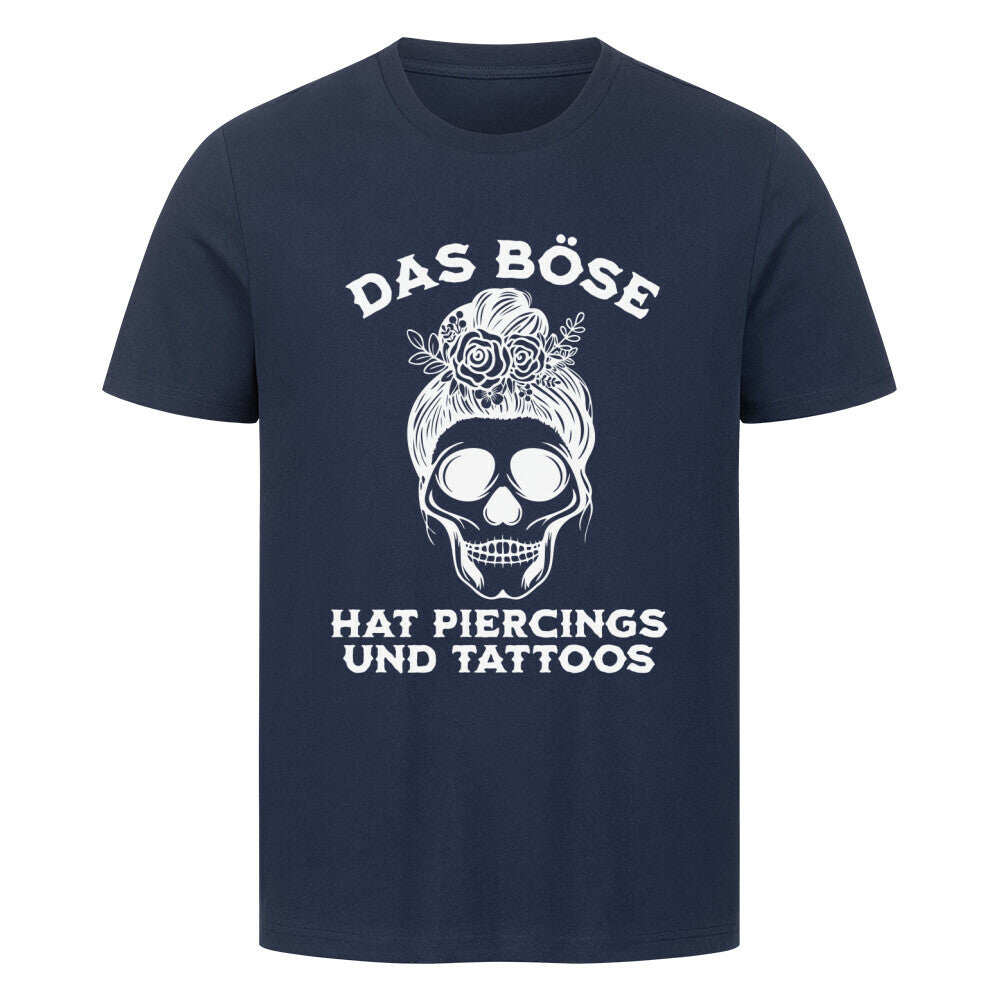 Das Böse - Premium Shirt T-Shirt  S Navy Blue  Tattoo Fashion von inked-mafia.de. Dieses Teil gehört in jeden Kleiderschrank eines inked-rebels! Finde ideale Geschenke für Tätowierte, Tattoofans oder Tätowierer.