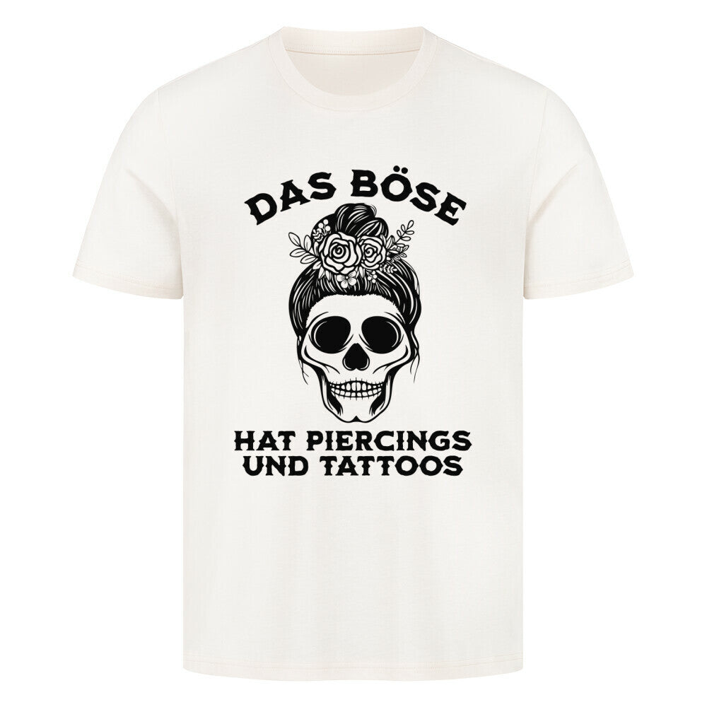 Das Böse - Premium Shirt T-Shirt  S Beige  Tattoo Fashion von inked-mafia.de. Dieses Teil gehört in jeden Kleiderschrank eines inked-rebels! Finde ideale Geschenke für Tätowierte, Tattoofans oder Tätowierer.