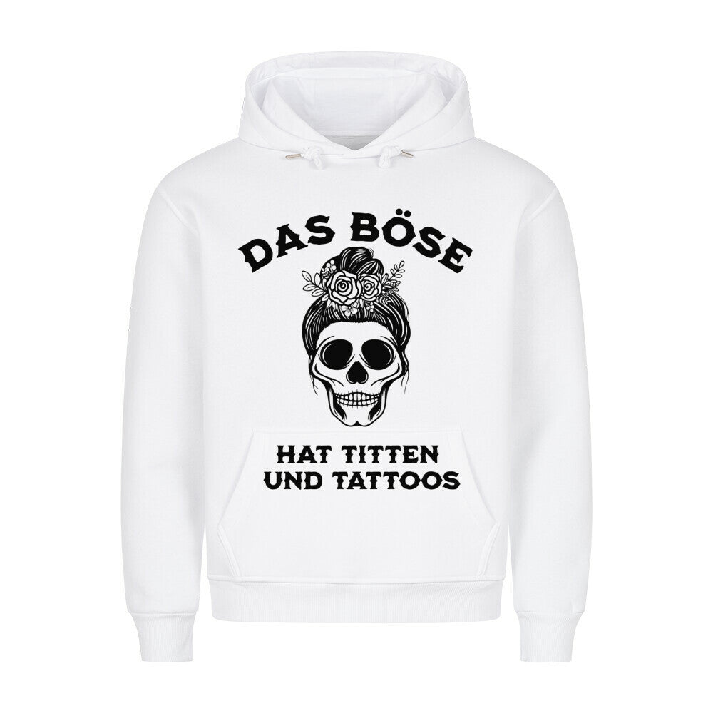 Das Böse - Hoodie Hoodie  S Weiß  Tattoo Fashion von inked-mafia.de. Dieses Teil gehört in jeden Kleiderschrank eines inked-rebels! Finde ideale Geschenke für Tätowierte, Tattoofans oder Tätowierer.