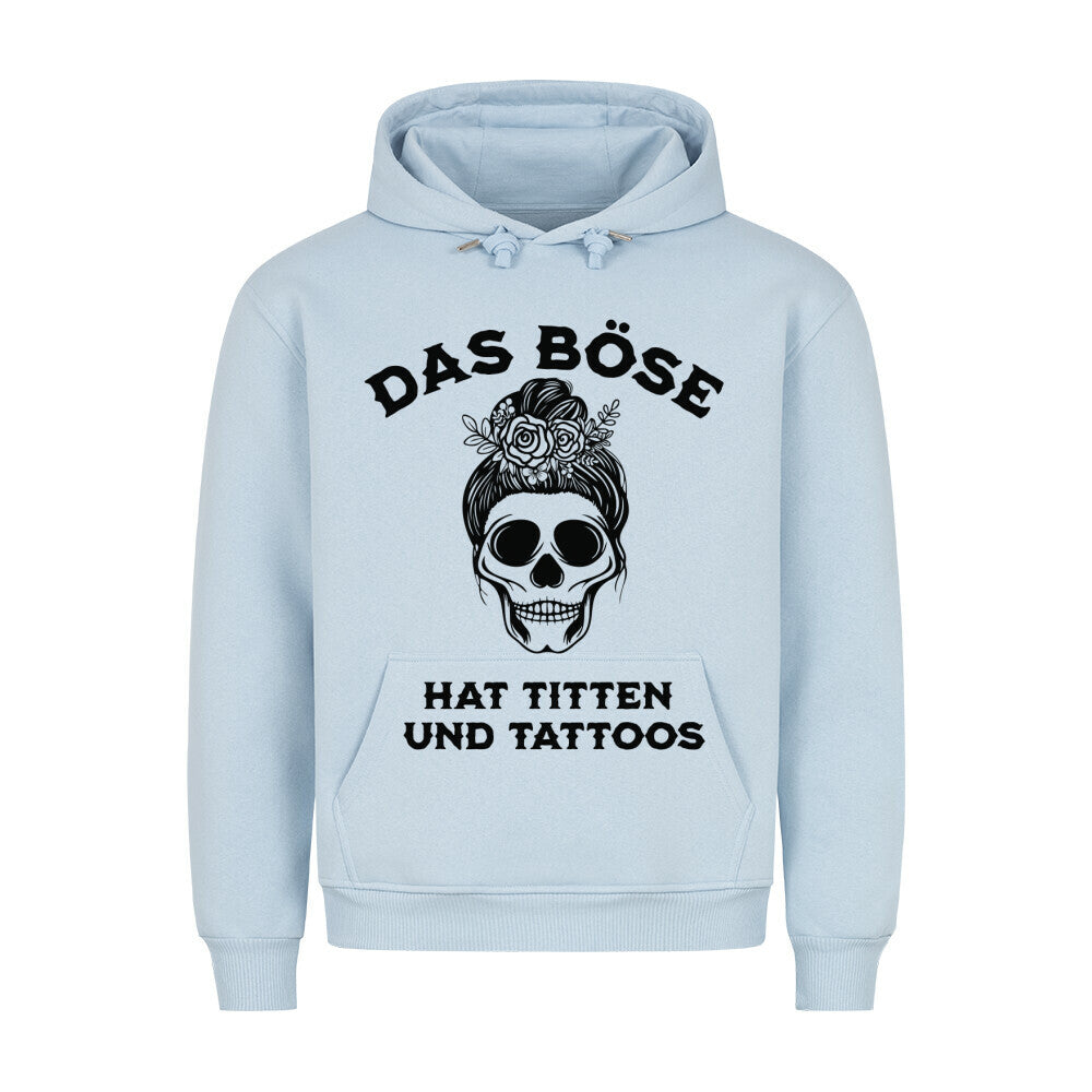 Das Böse - Hoodie Hoodie  S Hellblau  Tattoo Fashion von inked-mafia.de. Dieses Teil gehört in jeden Kleiderschrank eines inked-rebels! Finde ideale Geschenke für Tätowierte, Tattoofans oder Tätowierer.