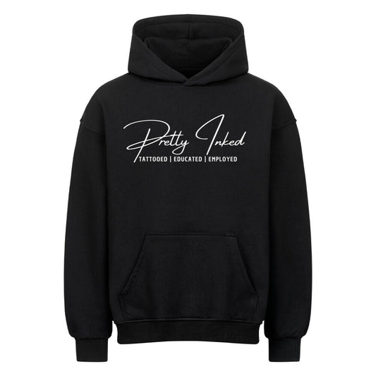 Pretty Inked - Heavy Oversized Hoodie Hoodie  XS Schwarz  Tattoo Fashion von inked-mafia.de. Dieses Teil gehört in jeden Kleiderschrank eines inked-rebels! Finde ideale Geschenke für Tätowierte, Tattoofans oder Tätowierer.