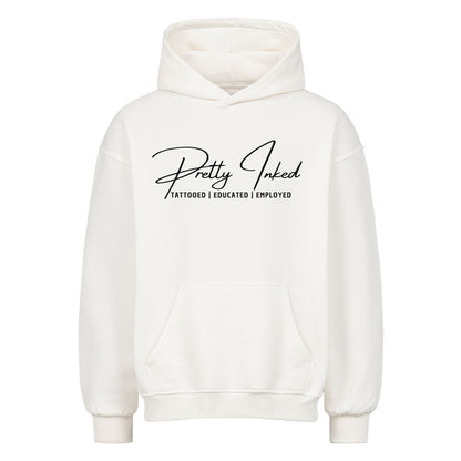 Pretty Inked - Heavy Oversized Hoodie Hoodie  XS Weiß  Tattoo Fashion von inked-mafia.de. Dieses Teil gehört in jeden Kleiderschrank eines inked-rebels! Finde ideale Geschenke für Tätowierte, Tattoofans oder Tätowierer.