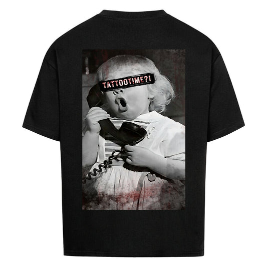 Tattootime - Heavy Oversized Backprint Shirt T-Shirt  XS Schwarz  Tattoo Fashion von inked-mafia.de. Dieses Teil gehört in jeden Kleiderschrank eines inked-rebels! Finde ideale Geschenke für Tätowierte, Tattoofans oder Tätowierer.